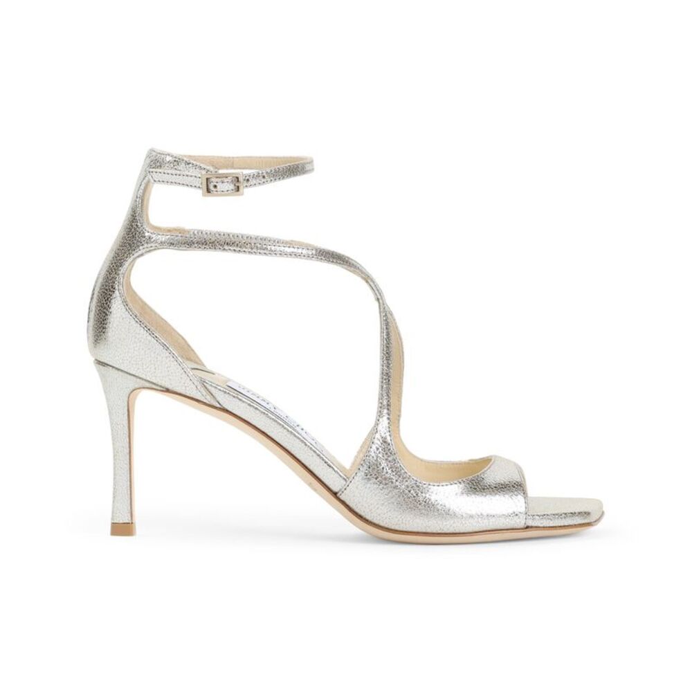 Jimmy Choo Leather Glitter Azia 75 Sandals Women